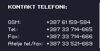 Cromopak Sarajevo | Kontakt telefoni
